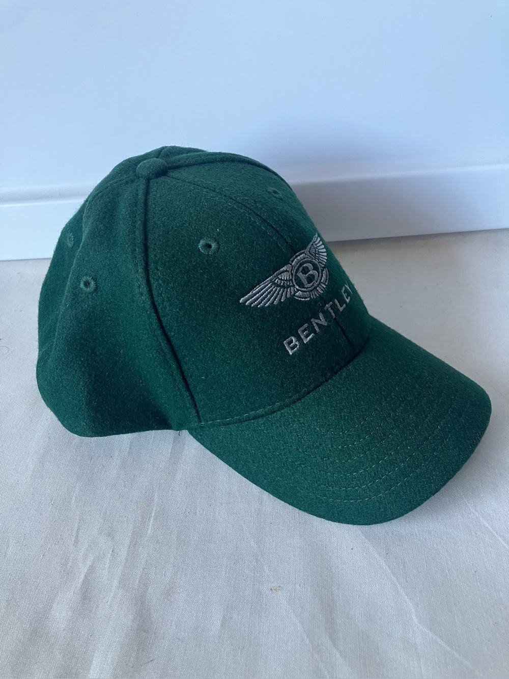 NWOT Bentley Motors Crewe England Wool Baseball Cap British Racing Green Hat OS.